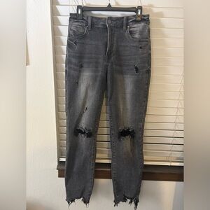 Distressed Black Women's Jeans